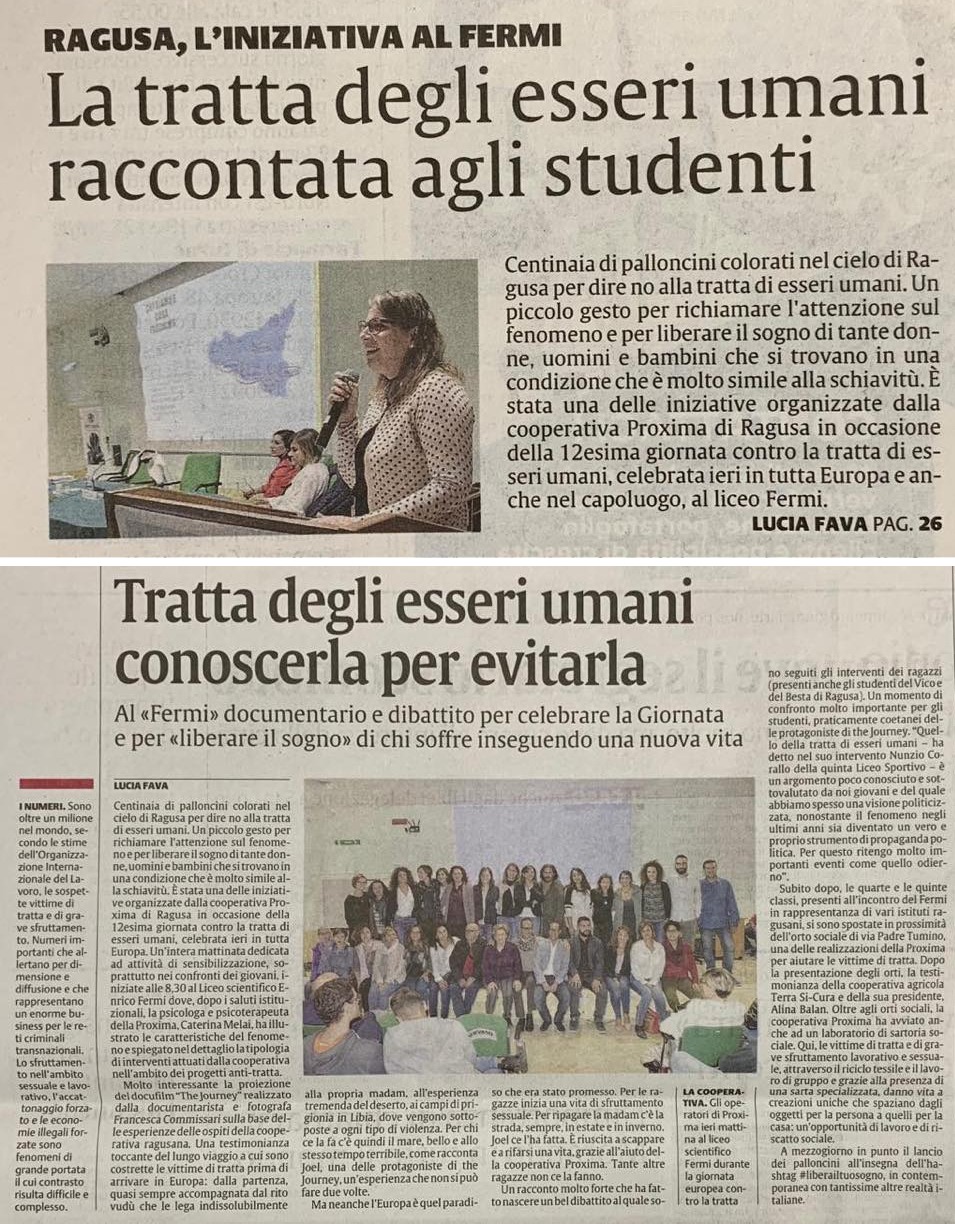 La tratta degli esseri umani raccontata agli studenti - La Sicilia