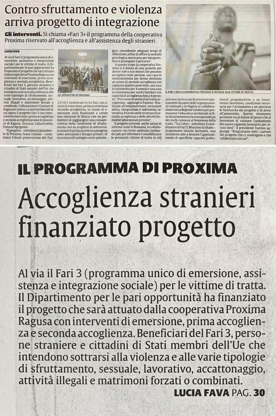 Contro sfruttamento e violenza arriva progetto di integrazione