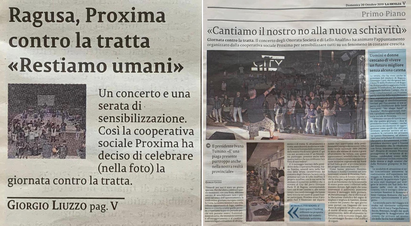 Ragusa, Proxima contro la tratta 