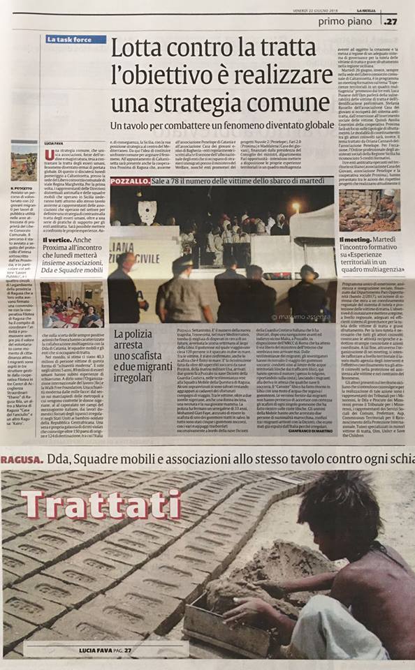 Lotta contro la tratta l'obiettivo è realizzare una strategia comune