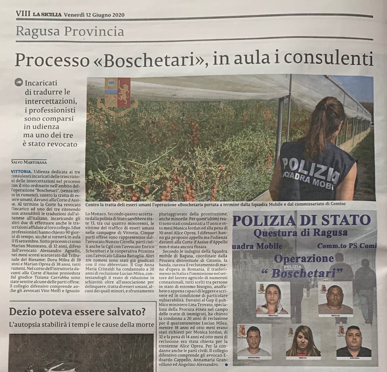 Processo <<Boschetari>> in aula i consulenti - La Sicilia