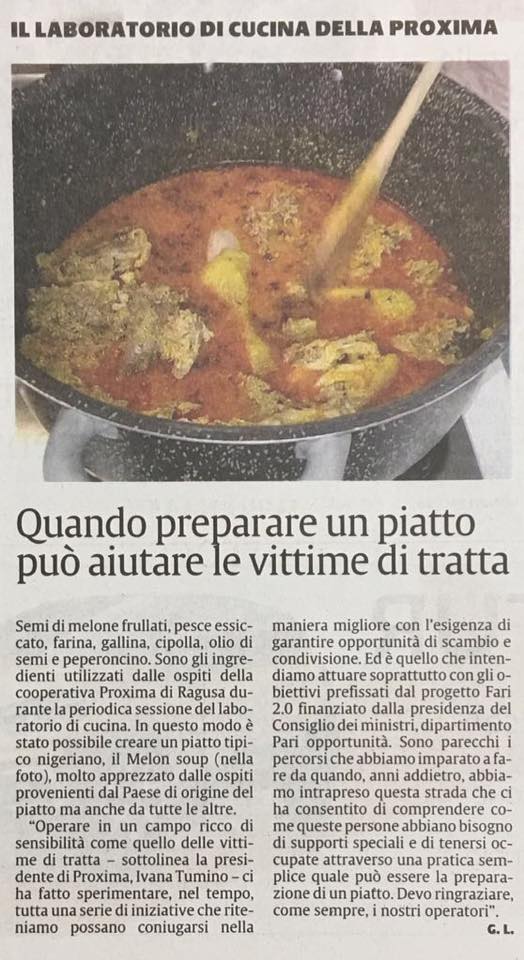 Quando preparare un piatto può aiutare le vittime di tratta - La Sicilia