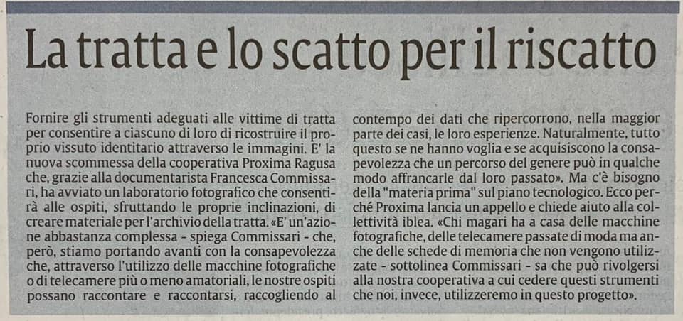 La tratta e lo scatto per il riscatto