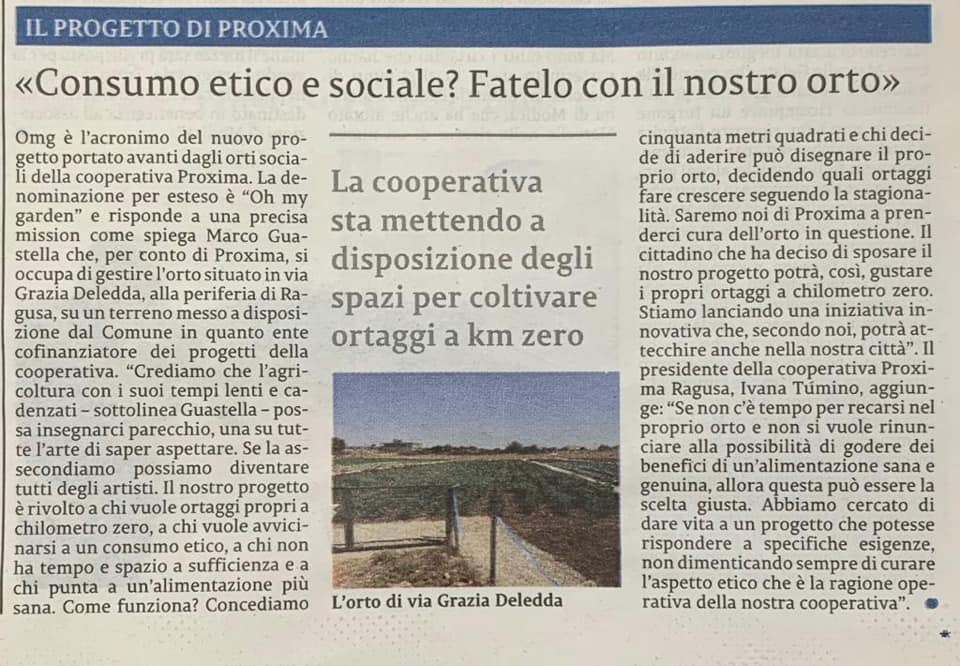 Consumo etico e sociale? Fatelo con il nostro Orto - La Sicilia